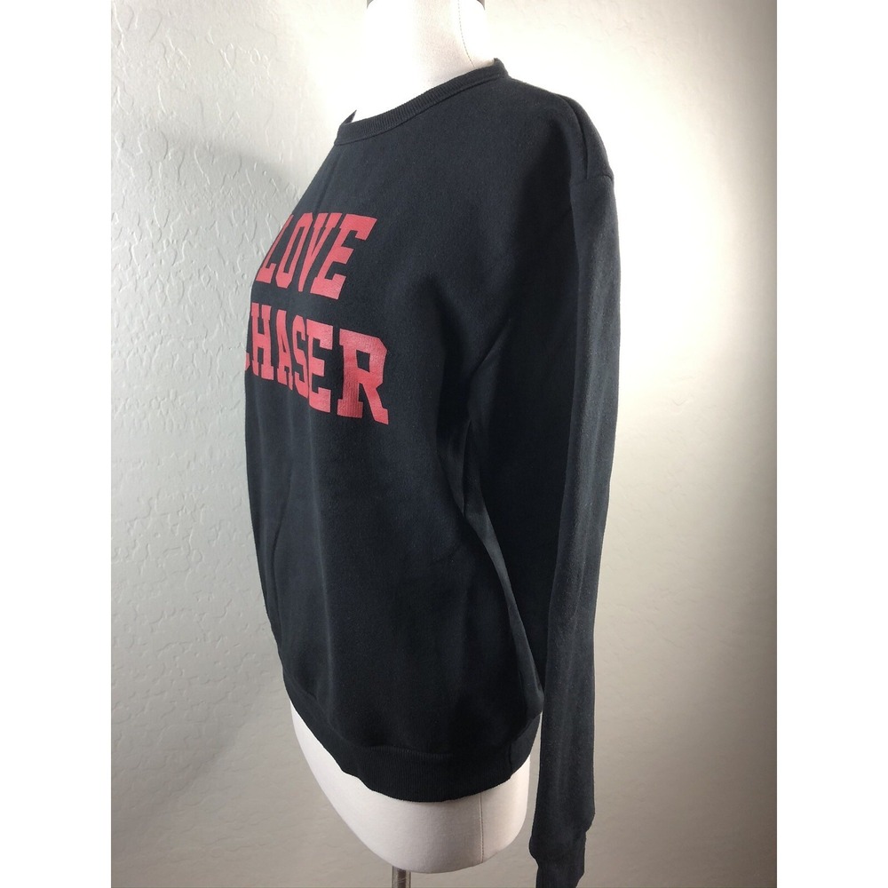 ZARA Pulse Womens M Sweatshirt Love Chaser Black - Picture 3 of 7